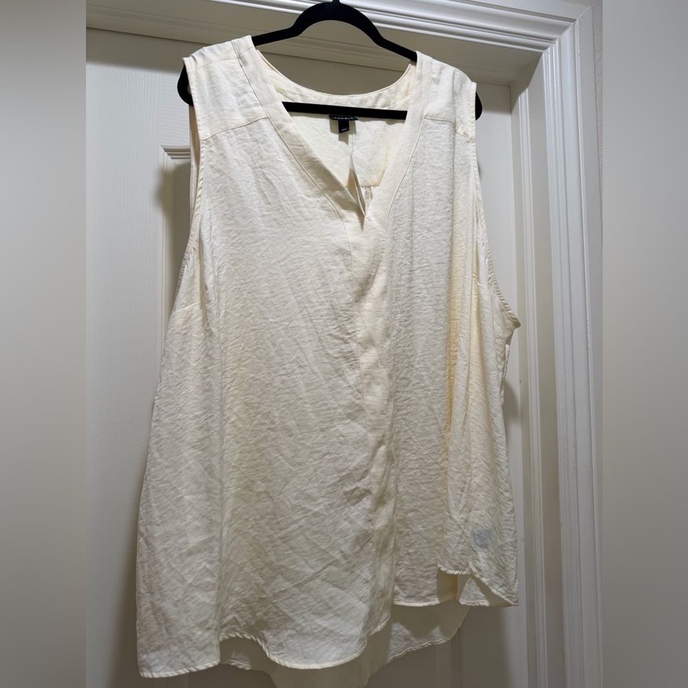 Torrid Cream V-Neck Blouse